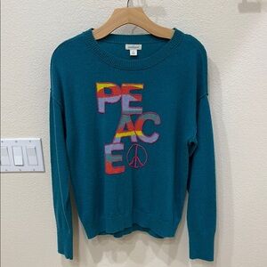Sundance Catalog PEACE Wool Blend Crew Neck Sweater—Boho—Great Condition! S